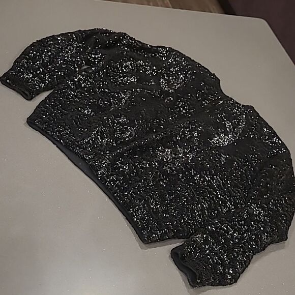 Vintage 1950's Theo Miles sequined sweater handmade in British Hong Kong - Picture 5 of 12